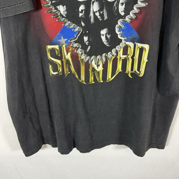 Vintage Lynyrd Skynyrd 1999/2000 Tour T Shirt XL Black Single Stitch Oneita - Picture 5 of 14